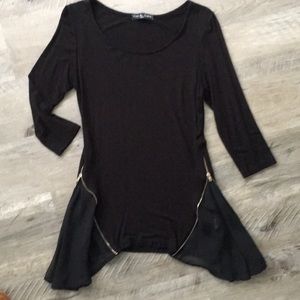 Black Flowy Shirt